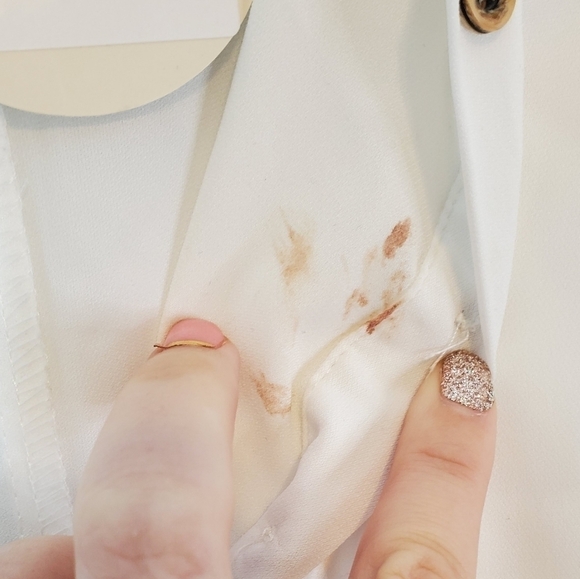 Patrizia Lucia Size Small/Medium Asymmetrical White Blouse NWT - Picture 5 of 9